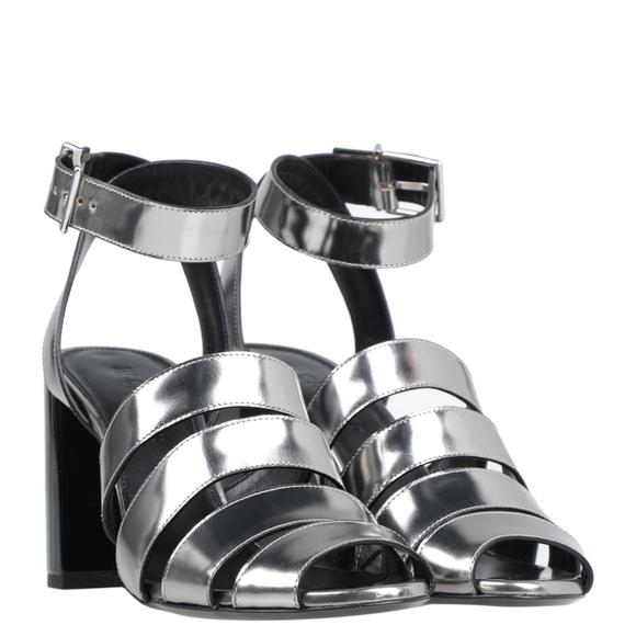 JIL SANDER Silver Strappy Heels 6.5 NIB and NWD! ➡️See description. - Picture 13 of 16